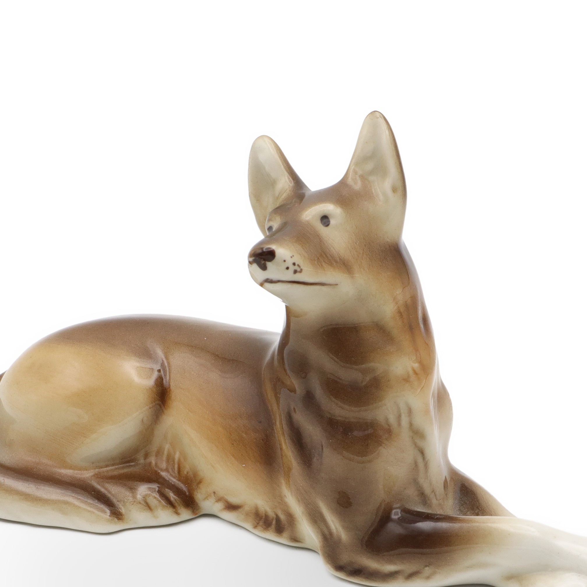 Hundefigur, Porzellanhund-Skulptur, Deutscher Schäferhund Statue, MCM Zimmer Dekoration Für Hundefreunde, Einzigartige Geschenkidee Handbemalt, Vintage Keramik Sammlerstück